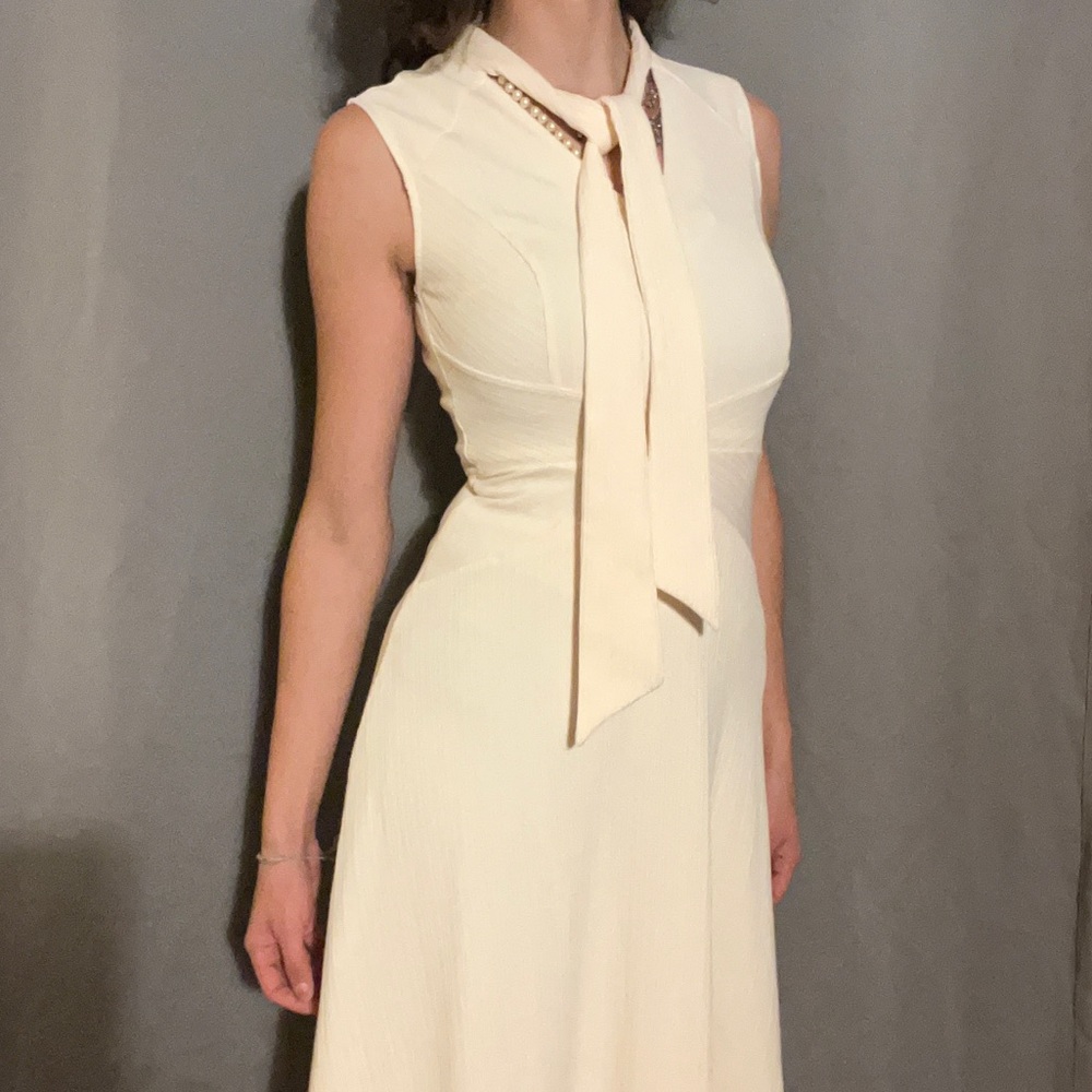baby pink stretch midi dress